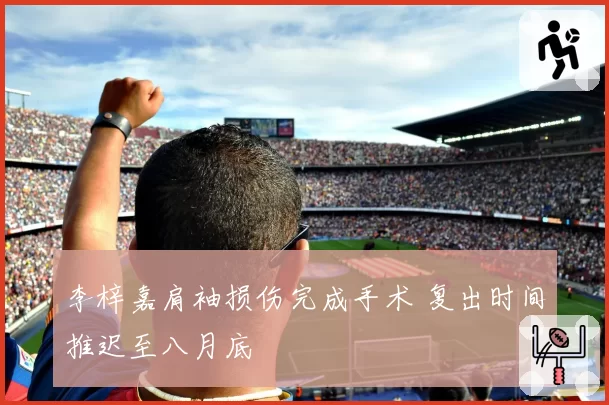李梓嘉肩袖损伤完成手术 复出时间推迟至八月底