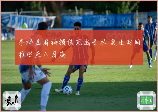 李梓嘉肩袖损伤完成手术 复出时间推迟至八月底